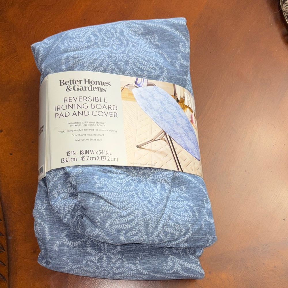 Better Homes And Gardens Blue Reversible Ironing Board Pad & Cover